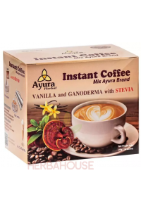 Obrázok pre Ayura Instantné vanilkové cappuccino s ganodermou a stéviou (10ks)