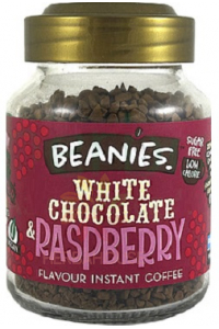 Obrázok pre Beanies White Chocolate & Raspberry Rozpustná káva s príchuťou bielej čokolády a maliny (50g)
