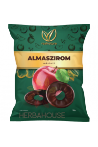 Obrázok pre Real Nature Red Jonathan sušené jablkové krúžky v čokoláde (50g)