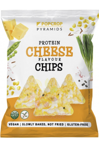 Obrázok pre Popcrop Pyramids Bezlepkový proteínový chips so syrovo-cibuľovou príchuťou (60g)