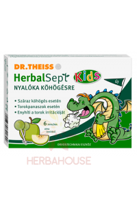 Obrázok pre Dr.Theiss HerbalSept Kids lízanky na kašeľ s príchuťou jablka (6ks)