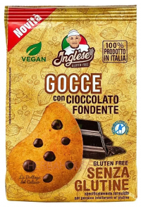 Obrázok pre Inglese Gocce Bezlepkové sušienky s kúskami horkej čokolády (200g)