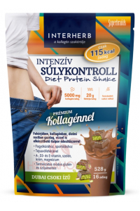 Obrázok pre Interherb Intenzív Diet Shake proteínový nápoj s kolagénom a sladidlom - dubajská čokoláda (528g)