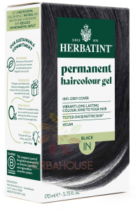 Herbatint Prírodná permanentná farba na vlasy 1N - čierna (170ml) Obrázok pre Herbatint Prírodná permanentná farba na vlasy 1N - čierna (170ml)