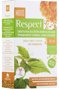 Obrázok pre Naturavit Martis Respect Farba na vlasy R18 mahagónová hnedá (135ml)