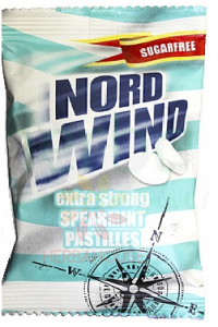 Obrázok pre Nordwind Extra strong Mentolové pastilky Spearmint bez pridaného cukru (25g)