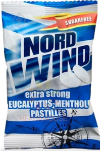Obrázok pre Nordwind Extra strong Pastilky s príchuťou eukalyptu a mentolu bez pridaného cukru (25g)
