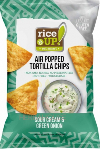 Obrázok pre Rice Up Bezlepkový Tortilla chips kukuričný so smotanovo cibuľovou príchuťou (60g)
