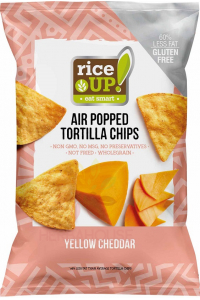 Obrázok pre Rice Up Bezlepkový Tortilla chips kukuričný s príchuťou syra Cheddar (60g)