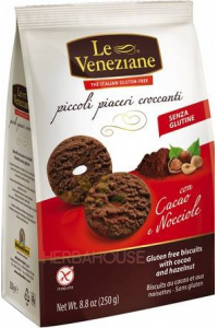 Le Veneziane Bezlepkové kakaovo-orieškové sušienky (250g) Obrázok pre Le Veneziane Bezlepkové kakaovo-orieškové sušienky (250g)
