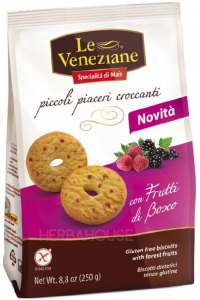 Obrázok pre Le Veneziane Bezlepkové maslové sušienky s ovocím (250g)
