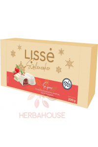 Obrázok pre Lissé Salónky máčané v bielej čokoláde plnené plnkou s jahodovou príchuťou so sladidlom (200g)