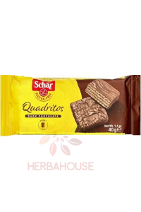 Obrázok pre Schär Quadritos bezlepkové oblátky máčané v horkej čokoláde (40g)  