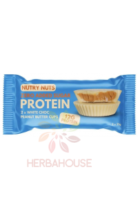 Obrázok pre Nutry Nuts Proteínové košíčky bez pridaného cukru – biela čokoláda s arašidovým krémom (42g)
