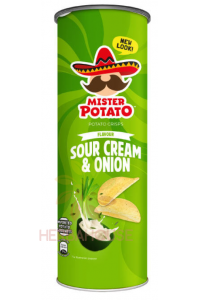 Obrázok pre Mister Potato Bezlepkové zemiakové chipsy s cibuľovo-smotanovou príchuťou (160g)