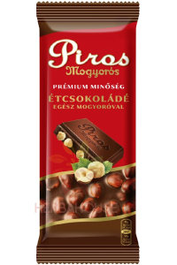 Piros Mogyorós Bezlepková horká čokoláda s lieskovými orieškami (70g) Obrázok pre Piros Mogyorós Bezlepková horká čokoláda s lieskovými orieškami (70g)