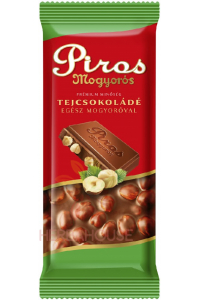 Obrázok pre Piros Mogyorós Bezlepková Mliečna čokoláda s lieskovými orieškami (70g)