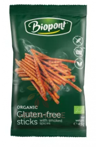 Obrázok pre Biopont Bio Bezlepkové slané tyčinky s údeným korením (45g)