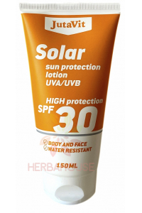Obrázok pre JutaVit Solar Vodeodolné opaľovacie mlieko na telo a tvár SPF 30 (150ml)