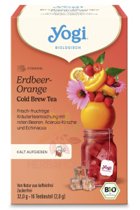 Obrázok pre Yogi Tea® Bio Cold Brew ľadový čaj jahoda a pomaranč (16ks)