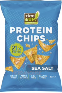 Rice Up Bezlepkový proteínový chips s morskou soľou (60g) Obrázok pre Rice Up Bezlepkový proteínový chips s morskou soľou (60g)