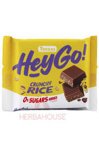 Torras Hey Go Mliečna čokoláda s chrumkavou ryžou bez pridaného cukru (60g) Obrázok pre Torras Hey Go Mliečna čokoláda s chrumkavou ryžou bez pridaného cukru (60g)