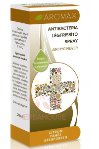 Obrázok pre Aromax Prírodný antibakteriálny osviežovač vzduchu v spreji s esenciálnymi olejmi - citrón, škorica, klinček (20ml)
