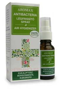 Obrázok pre Aromax Prírodný antibakteriálny osviežovač vzduchu v spreji s esenciálnymi olejmi - eukalyptus, mäta, tymian (20ml)