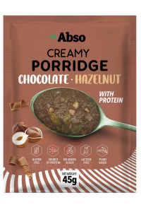 Obrázok pre Abso Bezlepková, bezlaktózová krémová ryžová kaša čokoláda – lieskový oriešok bez pridaného cukru (45g)