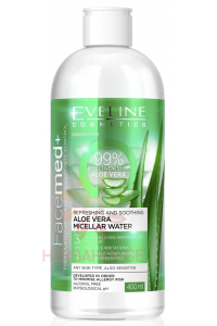 Eveline Facemed+ Aloe Vera osviežujúca a upokojujúca micelárna voda (400ml) Obrázok pre Eveline Facemed+ Aloe Vera osviežujúca a upokojujúca micelárna voda (400ml)
