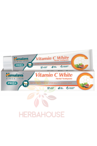 Himalaya PRO Vitamin C White bylinná bieliaca zubná pasta s vitamínom C a enzýmami z kiwi a figy (75ml) Obrázok pre Himalaya PRO Vitamin C White bylinná bieliaca zubná pasta s vitamínom C a enzýmami z kiwi a figy (75ml)