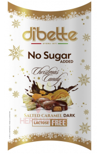 Dibette Salónky máčané v horkej čokoláde plnené so slaným karamelovým krémom so sladidlom (220g) Obrázok pre Dibette Salónky máčané v horkej čokoláde plnené so slaným karamelovým krémom so sladidlom (220g)