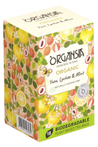 Organsia Bio ovocno-bylinný čaj yuzu, liči a mäta (18ks) Obrázok pre Organsia Bio ovocno-bylinný čaj yuzu, liči a mäta (18ks)