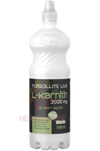 Obrázok pre Absolute Live L-Karnitín nesýtený nápoj s príchuťou zelené jablko bez cukru (1000ml)