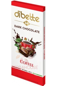 Obrázok pre Dibette Horká čokoláda s fruktózou plnená krémom s kávovou príchuťou (80g)
