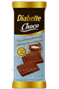 Obrázok pre Diabette Choco Mliečna čokoláda sladená fruktózou (13g)