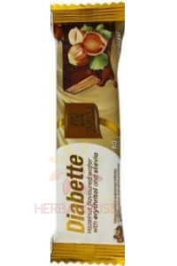 Obrázok pre Diabette Oblátka v horkej čokoláde s erythritolom a steviou plnená kakaovým krémom s lieskovo-orieškovou príchuťou (26g)