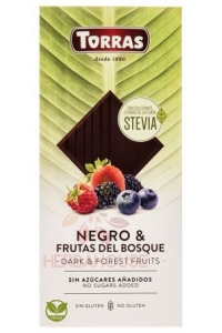Obrázok pre Torras Bezlepková horká čokoláda s lesným ovocím bez pridaného cukru (125g)