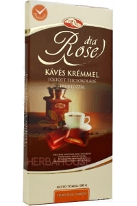 Obrázok pre Microse Dia mliečna čokoláda s fruktózou plnená krémom s kávovou príchuťou (100g)