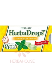 Obrázok pre Herbária HerbaDrops pastilky bez cukru ananás a mäta 16g (8 pastiliek)