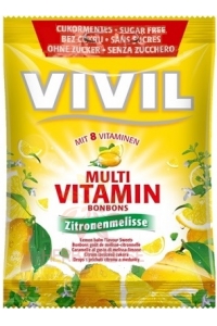Obrázok pre Vivil Multivitamin drops bez cukru citrón a medovka 8 vitamínov (60g)