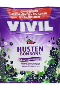 Obrázok pre Vivil Husten Bonbons drops bez cukru čierne ríbezle s 11 bylinami (60g)