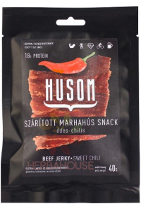 Obrázok pre Husom Beef Jerky Sušené hovädzie mäso sladké chili (40g)