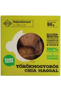 Obrázok pre Majomkenyér Bezlepkové sušienky s lieskovými orechmi a chia semienkami (50g)