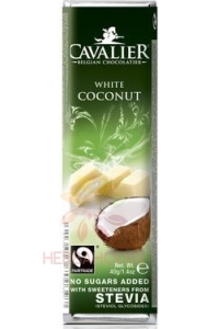 Obrázok pre Cavalier Biela čokoláda s kokosovou náplňou so sladidlom (40g)