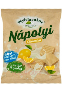 Obrázok pre Nyírfacukor Oblátky plnené krémom s citrónovou príchuťou bez cukru so xylitolom (180g)