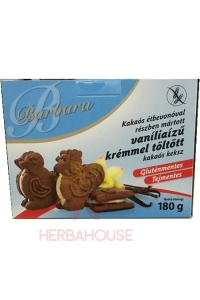 Obrázok pre Barbara Bezlepkové kakaové sušienky polomáčané v horkej čokoláde s vanilkovou náplňou (180g)