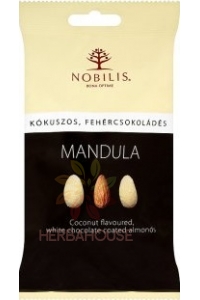 Obrázok pre Nobilis Mandle v bielej čokoláde s kokosom (100g)