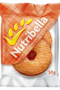 Obrázok pre Nutribella Sušienky plnené marhuľovo-jablkovou plnkou s fruktózou (50g)