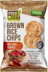 Obrázok pre Rice Up Bezlepkový ryžový chips s ostrou príchuťou chilli (60g)